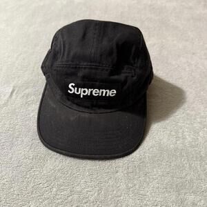 Supreme Black 5 Panel Camp Cap Adjustable Men’s